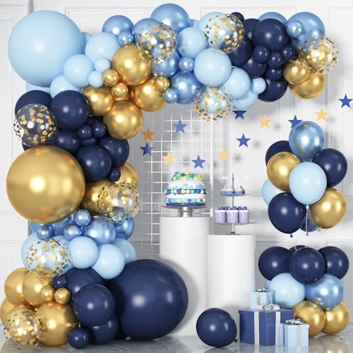 Kit arche de ballons bleu pour un mariage élégant ou une fête prénatale