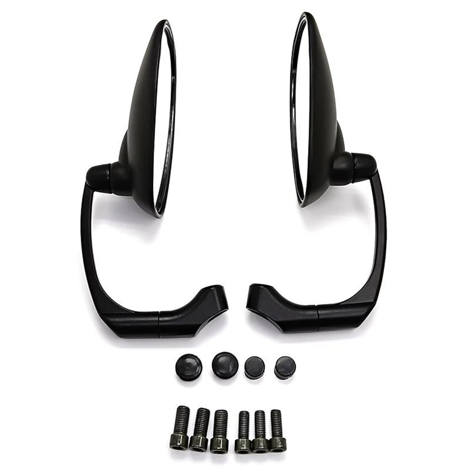Reitanpassung Motorrad 8mm 10mm Spiegel Für Vespa Roller Universal Motorrad Zubehör Teile Rückspiegel Seitenspiegel(Schwarz)