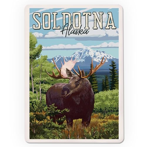 Lantern Press Baraja Poker Soldotna Alaska Alce 52 Cartas miniatura 3
