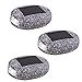 Produktbild GLOBO LIGHTING 3er Set LED Solar Außen Lampe Stein Design Deko Lampen Garten Beet Weg Leuchten