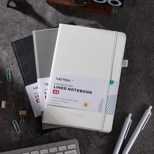 Carnet de notes pour le travail A5 lot de 3 journal écriture