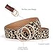 UnFader Pack 2 Women Belts for Jeans with Fashion Double O-Ring Buckle and Faux Leather