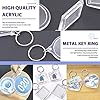 Swpeet 40Pcs Pendant Picture Frame Keyrings, Make Your Own Keyring Kit, Keychain Central Photo Frame Pendant for Kids to Assemble and Attach to Key Rings and Bags