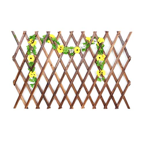Floridivy Portátil Carbonizated anticorrosivo de jardín de Madera Ampliación de la Cerca del Enrejado para la decoración al Aire Libre
