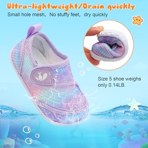 Image of FEETCITY Toddler Water Shoes Boys Girls Swim Shoes Quick Dry Kids Aqua Socks Barefoot for Beach Swimming Pool