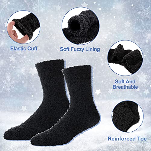 Image of DYW Mens Fuzzy Slipper Socks Super Soft Cozy Fluffy Winter Warm Sleeping Socks