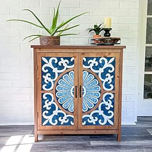 PHI VILLA Accent Cabinet with Doors Small Buffet Sideboard Credenza for Living Room Entryway Cabinet Storage Cabinet