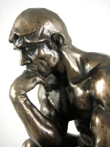 Rodin The Thinker Estatua Figura Masculina Desnuda miniatura 4
