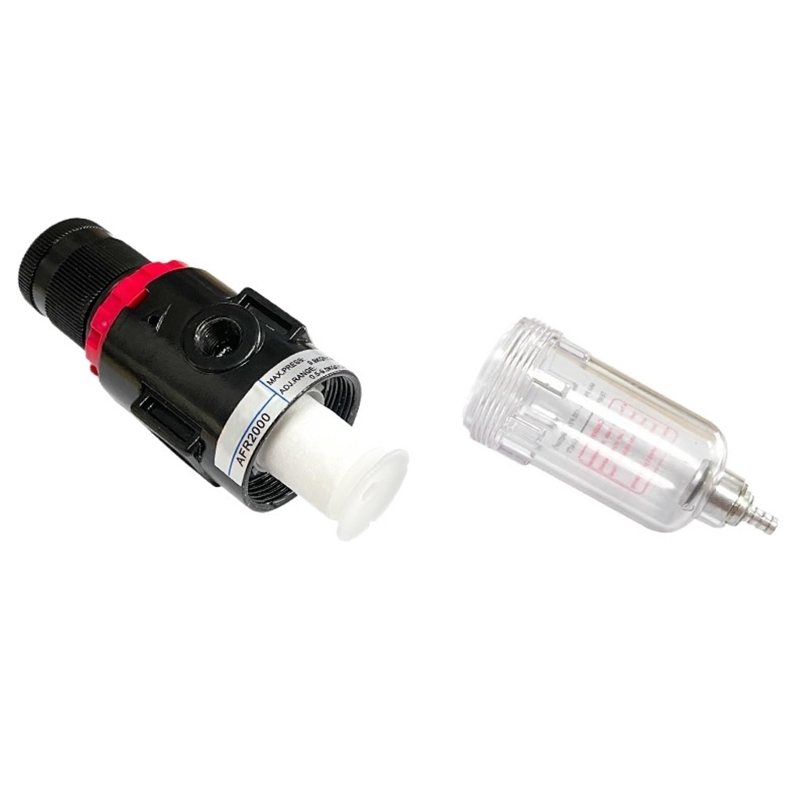 AFR2000 1/10.2 cm Sprężarka Powietrza Separator Wody Filtr Regulator Procesor Powietrza Ręczny Drenaż (AFR2000 UE Armatura)
