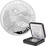 Silbermünze Arche Noah | Aktueller Jahrgang | Feinsilber 999 | Verschiedene Größen zur Auswahl | In Münzkapsel & schwarzem Etui | Inkl. Grußkarte | Geschenk zur Taufe & Taufmünze (1/2 oz)