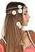 Produktbild 60er Jahre Flower Power Hippie Haarband mit Blumen und Peace-Zeichen