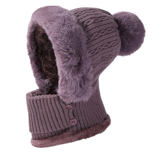 Cache-cou coupe-vent femme et chapeau d'hiver contre le froid
