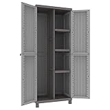 MONDO VIRO Armadio in plastica a Chiusura lucchettabile con Ripiani 68 x h 170 cm (Portascope 2 Ante)