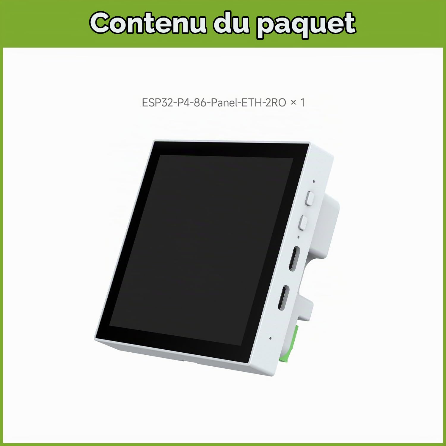 Waveshare ESP32-P4-86-Panel-ETH-2RO(Version with Ethernet Port&RS485 Terminal&2-ch Relay, No Camera Port), ESP32-P4 Smart 86 Box, Feature 2-Core&1-Core RISC-V, Onboard 4inch 720x720 5Point Touch LCD