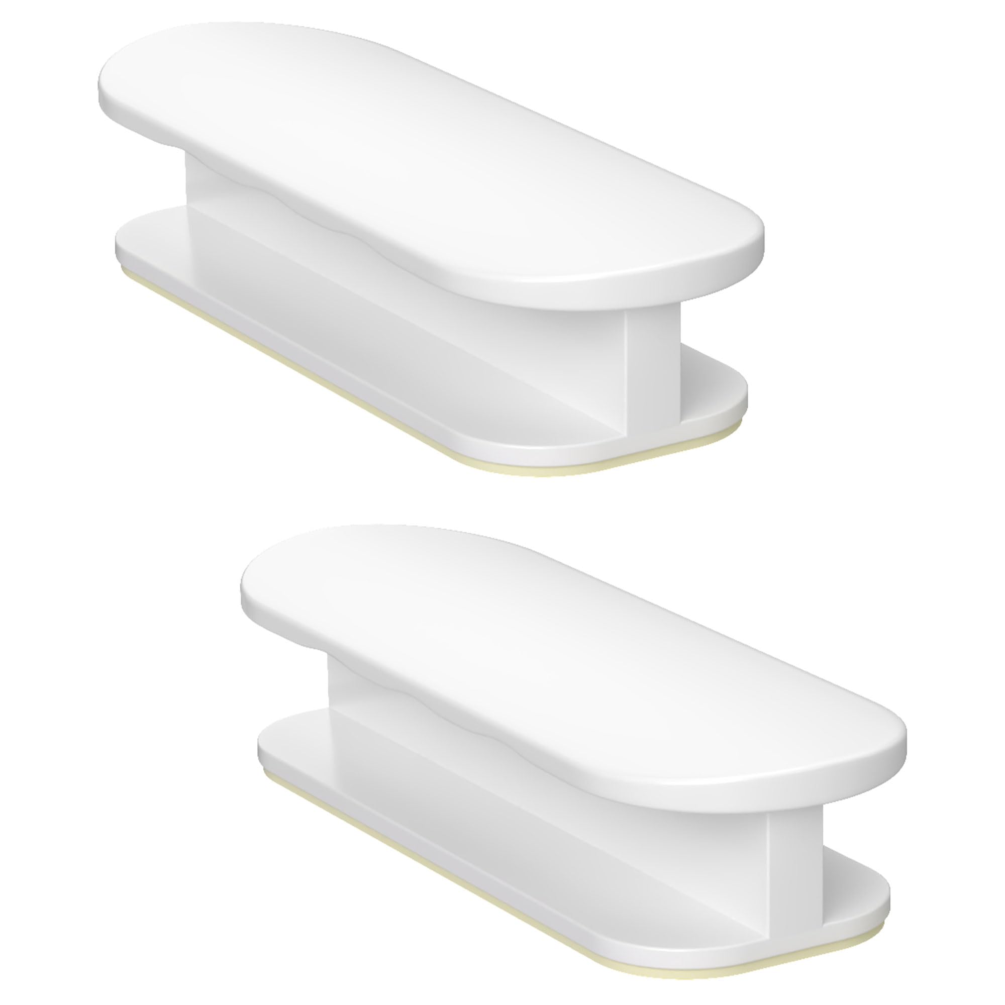 KeZaara 2er Pack Balkontürgriff Außen Kleben Weiß, Türgriff Balkontür Außen für Schranktüren,Balkontüren, Glas Fenstergriffe, 9 × 3,2 × 2 cm