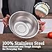 PriorityChef Premium Stainless Steel Colander for Kitchen, Durable Rice and Pasta Strainer with Handle, Rust-Resistant & Dishwasher Safe, 3 Qt