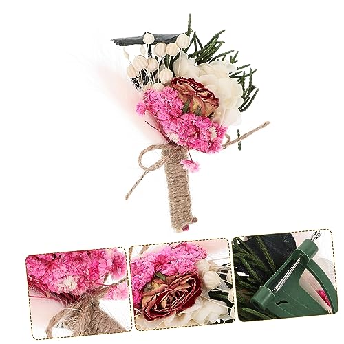 Corsage mini de hortensia seca para boda miniatura 3