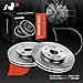 A-Premium 11.65 inch (296mm) Front Vented Disc Brake Rotors Compatible with Select Toyota and Lexus Models - Camry 2002-2006, Avalon 2005-2007, Sienna 2004-2010, Solara 2004-2008, ES300, IS250