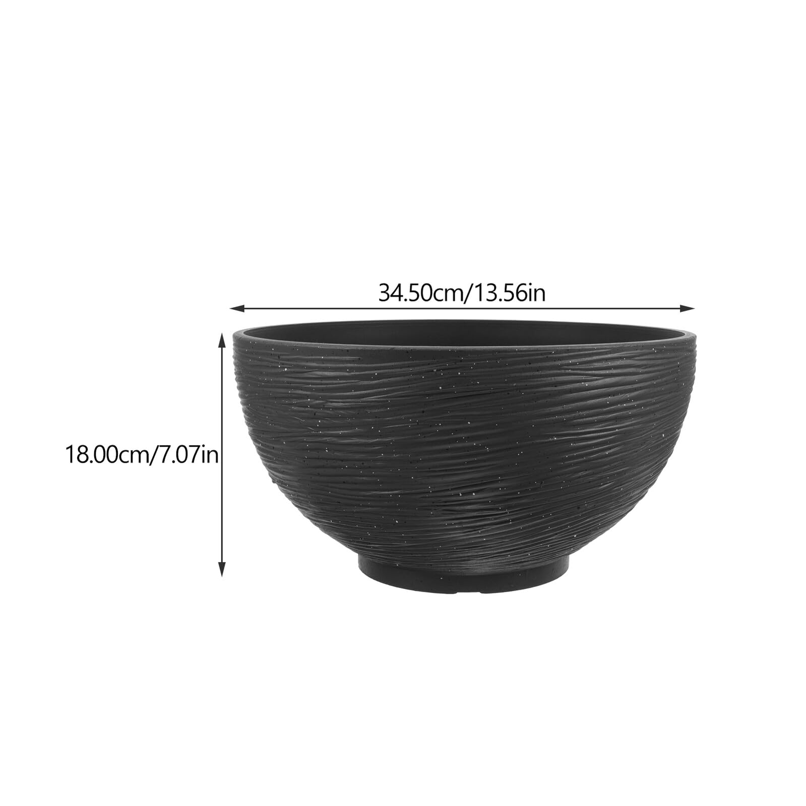 TOYANDONA Pot de Fleurs en Plastique Noir pour Plantes Hydroponiques et Lotus, Résistant la Déformation Chocs, Décoratif pour Jardin et Salon