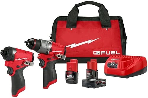 3497-22 para Milwaukee M12 COMBUSTIBLE 12V inalámbrico Li-Ion 2-Tool Combo Kit w2 Baterías