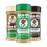 Dan-O's 3 Bottle Seasoning Set, Small Bottles, 3 Pack, Includes Cheesoning, Original and Crunchy Seasonings, Sugar Free, Zero Calorie, Use this Seasoning Kit on Meat, Popcorn or Sauce