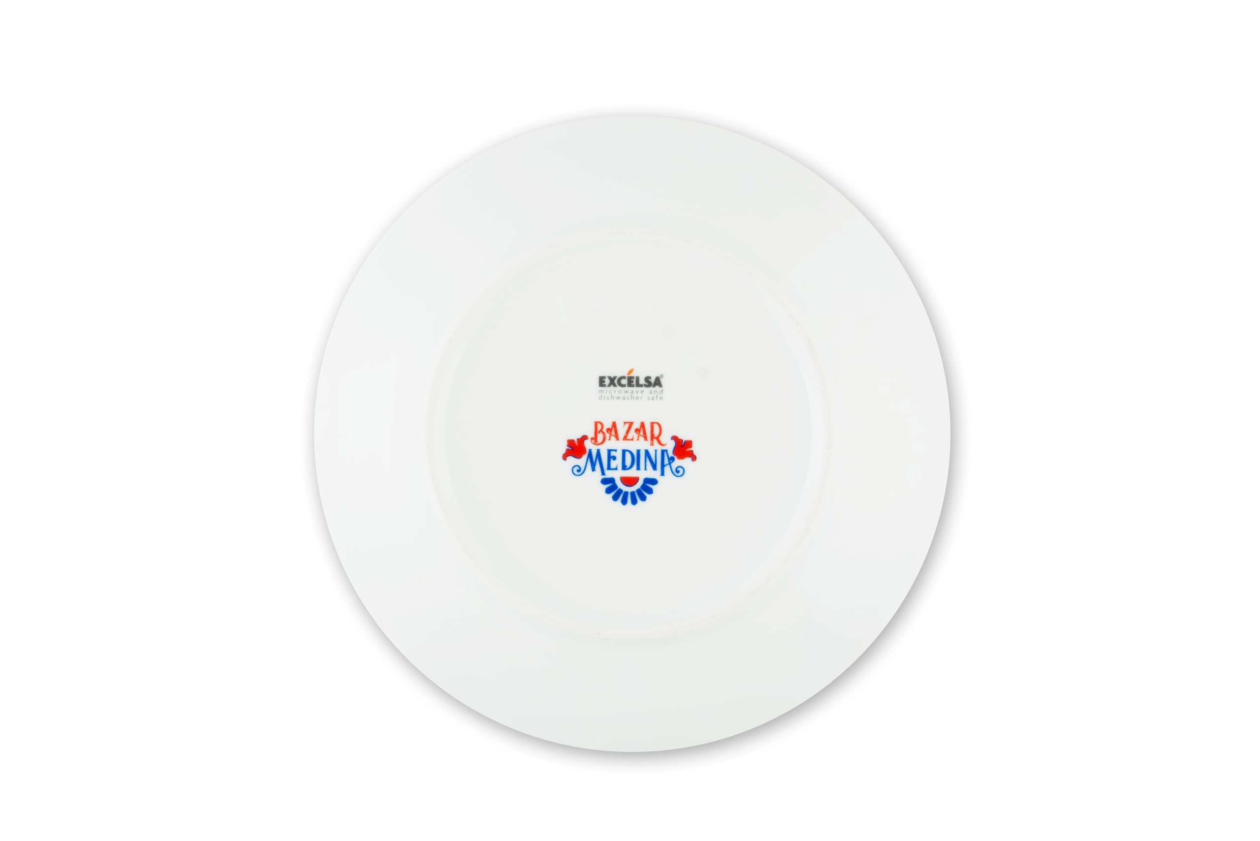 Excelsa Bazar Medina - Juego de platos (12 piezas, porcelana y gres, para 4 personas)