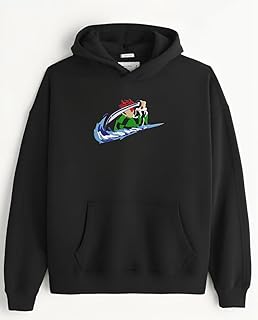 هودي او تي شيرت سترة شنطة توت نيزوكو اينوسوكي تانجيرو - تطريز ديمون زيسو سويتر توتي باج 96 XXL اسود قطن