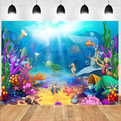 LTLYH (7x5 Under The Sea Photography Backdrop Aquarium Underwater World