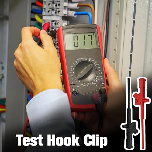 Image of 2Pcs P5004 Test Hook Clip, Professional High Voltage Flexible IC Test Grabbers Probe Jumper Insulated Quick for Electronic Testing Electronic Experiment Used in Instrument and Meter