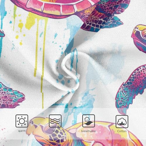 Wusikd Colorful Turtles Girls' Underwear Cotton Girls Briefs Soft Toddler Underwear 2T3