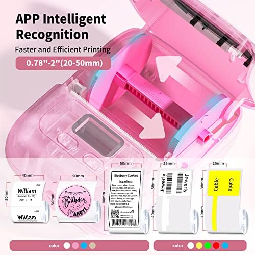 Phomemo M110 Label Printer Machine, Bluetooth Wireless Thermal Label Printer with Rechargeable Battery, Handheld Printer Sticker Maker Barcode Printer,Label Maker Machine Compatible for Android &IOS