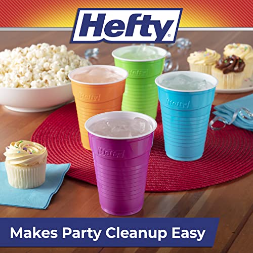 Hefty Party On Disposable Plastic Cups, Assorted, 16 Ounce, 100 Count - image 7