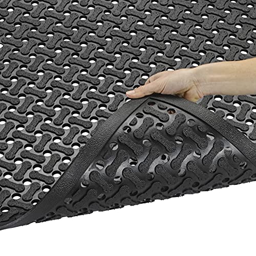 Tapis antidérapant réversible d'architecte noir mat 122cm x 183cm - 3