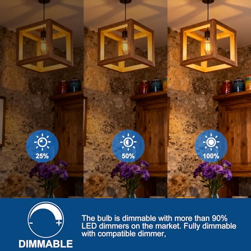 KINUR E12 Dimmable Amber LED Light Bulbs, 40 Watt Equivalent, C35 Candelabra Base, 2200K Warm Light, 30000LM, 2 Pack — view 5
