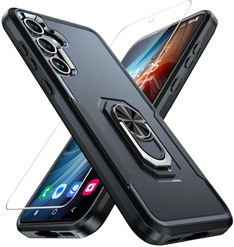 BMPNLSZ Coque Pour HMD Pulse Pro Rouge Anneau De Support Rotatif Amovible à 360 Degrés, Noir Silicone TPU Cover, Bumper Anti-Choc Etui Housse De Protection Case Pour (6,56