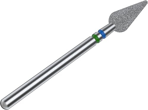STALEKS PRO Expert Foret à ongles diamant (poire pointue, bleu-vert) - Abrasivit