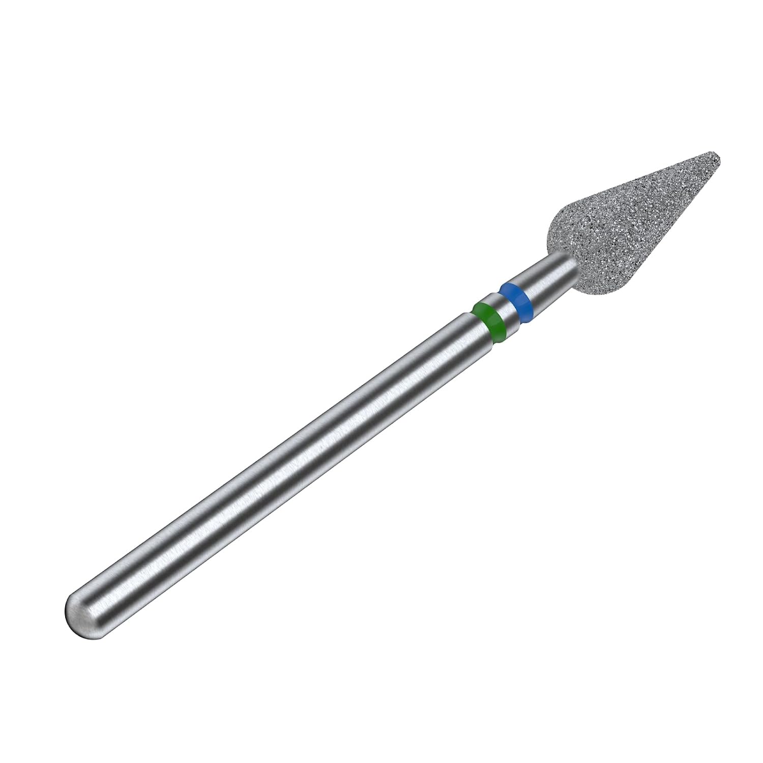STALEKS PRO Diamond Pointed Pear Cuticle Nail Drill Bit, 5 mm, Medium-Hard