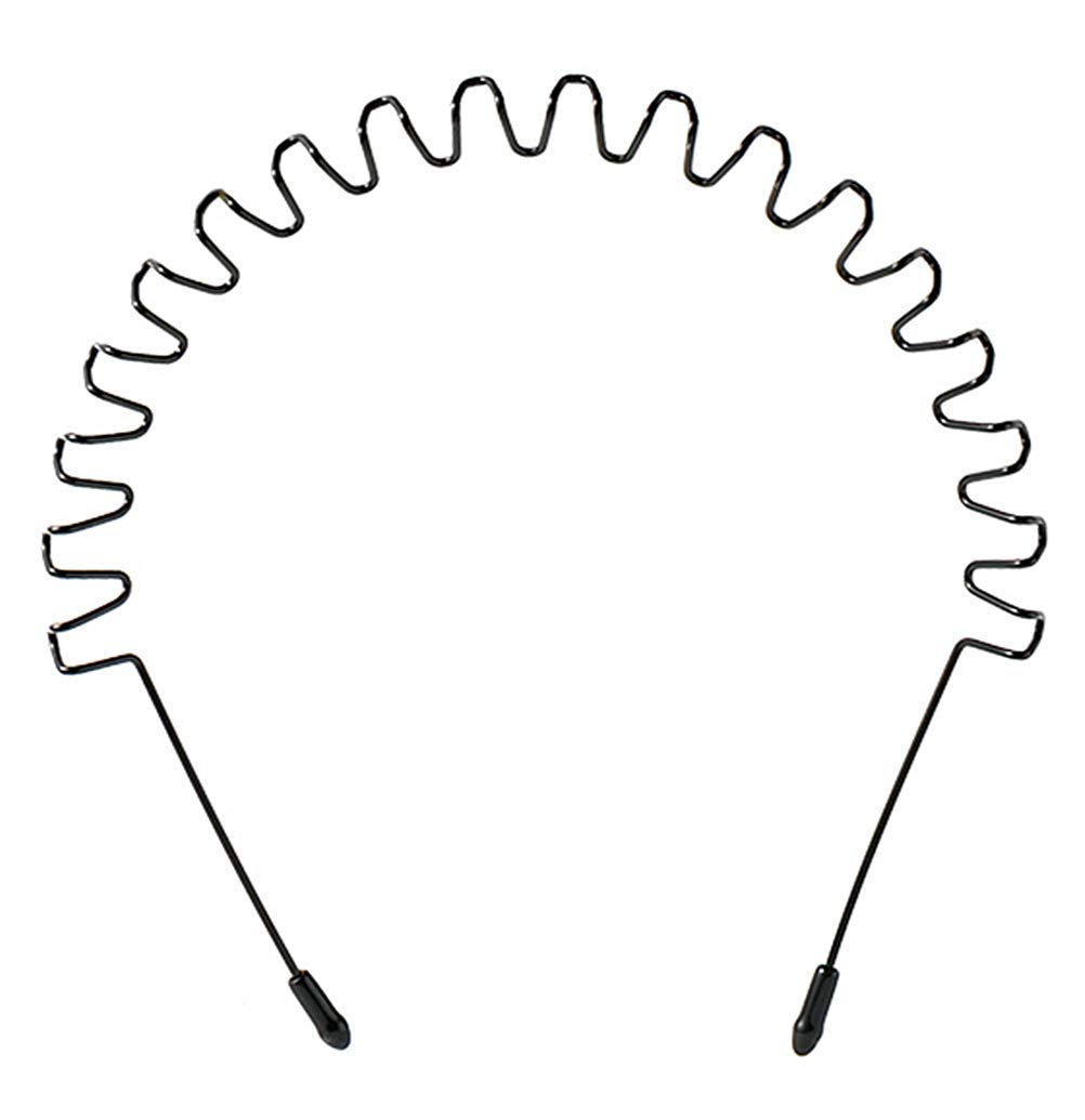 Metal Hair Bands for Men Womens HairBand,Unisex Black Spring Sports for Mens HairBand Hoop Clips Elastic Non Slip Wide Headwear (Pack of 2) (B0CHYDJXYM) Amazon Price History, Amazon Price Tracker