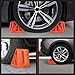 Wheel Chocks 2-Pack - Parking Block Set with 3 Ton Capacity - Wheel Chocks for RV Trailer, Motorcycle, Camper, Trucks, or Cars by Stalwart (Orange)