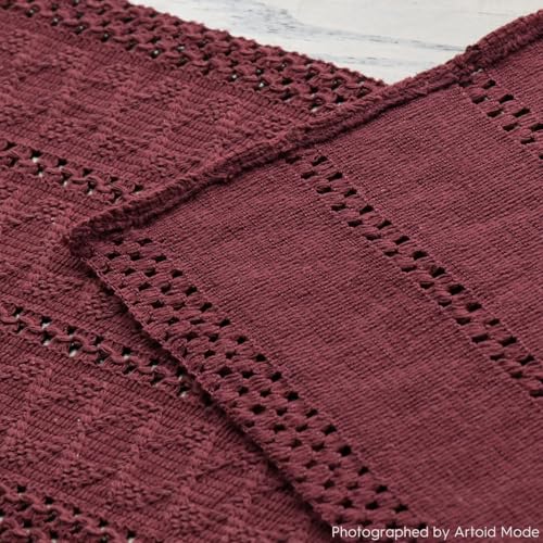 Artoid Mode Red Farmhouse Woven Rustic Hollow Table Runner, Seasonal Holiday Hollow Kitchen Dining Table Decoration for Home Party Decor 12x60 Inch by Artoid Mode - Image 7
