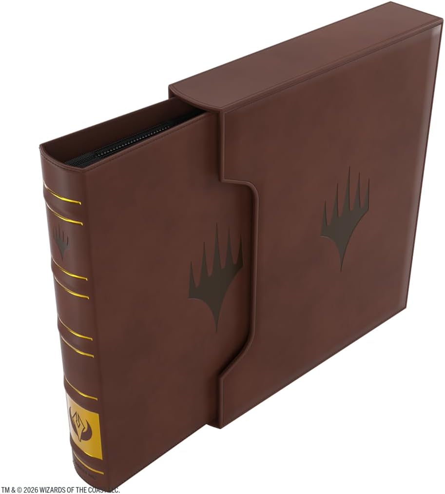 Gamegenic Magic: The Gathering Secrets of Strixhaven Cards Almanac 18-Pocket Premium SLIPCASE Album - Holds 360 Double-Sleeved Cards, Elegant Book-Style MTG Binder with Gold Foil College Spine