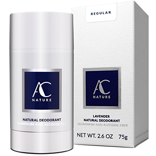 AC NATURE Lavender Natural Deodorant Stick Infused with Vitamin E - High Performance & Toxic Free - (Regular: Original Strength, 1pc)