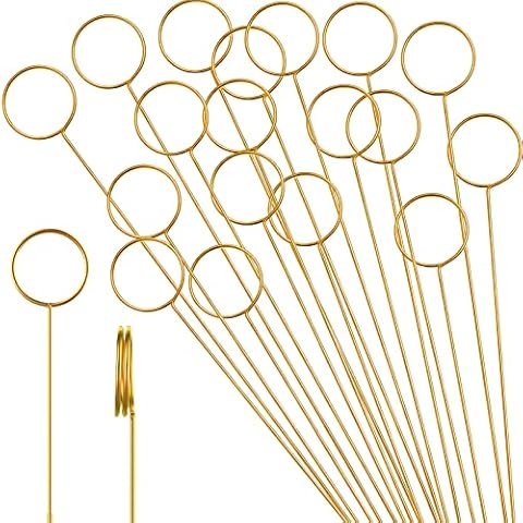 lsshao 30-Piece Floral Place Card Holder Set - 13.4 Inch Table Number Holders for Weddings, Birthdays, Parties, and DIY Crafts - Perfect Valentine's Day Gift Idea! Cover