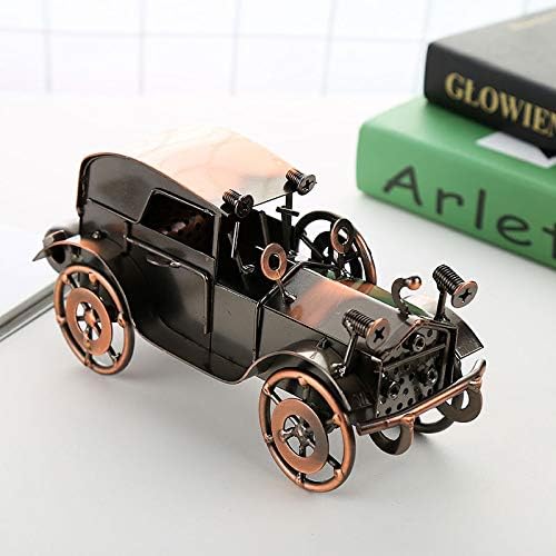 Retro Metal Car Model, Antique Vehicle Decoration Handmade, Handcrafted Classic Iron Car for Bar Home Décor Gift