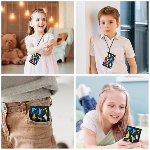 Aucuu Motiv Brustbeutel, Kinder Geldbeutel, Kinder Geldbörse, Kinder Portemonnaie mit Sichtfenster zum Umhängen, Trifold Brieftasche Kleine, Kindergeldbeutel für Jungen Mädchen Portmonee