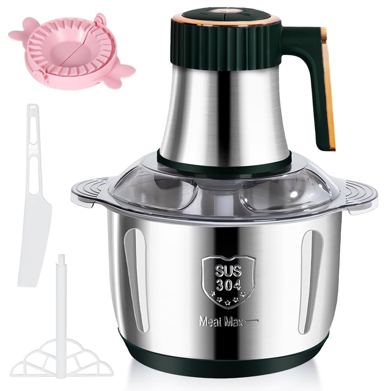 Meat Mincer - 5L Stainless Steel Bowl Chopper for Meat, Vegetables, Fruits & Nuts, 500W Electric Food Chopper