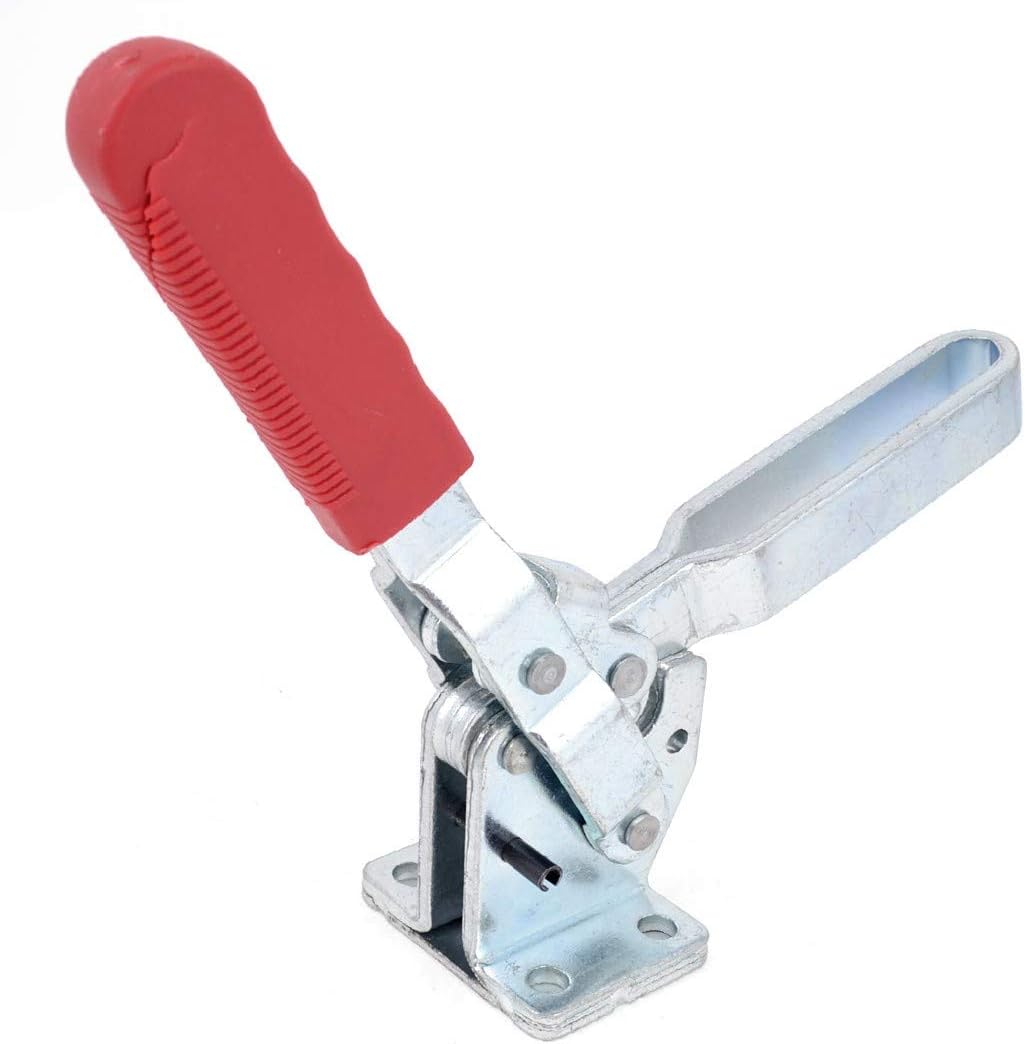 New Lon0167 10247 U Featured Shaped Bar Flange reliable efficacy Base Quick Release Holding Capacity Red Handle Vertical Toggle Clamp 450Kg 992 Lbs(id:de4 4d e6 369)