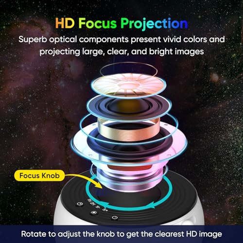 Flyeagle BL-DQY02 Galaxy Projector For Bedroom, Hd Image Star Projector Galaxy Light Adjustable Knob thumb #3