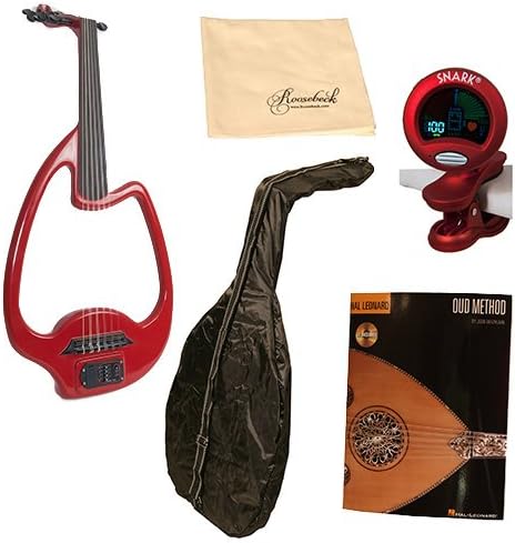 Electric Frame Oud – Red Deluxe Package w/Gig Bag, Book, Tuner and Polishing Cloth