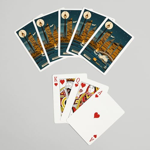 Lantern Press Naipes de Poker Sydney Australia Retro Skyline miniatura 7